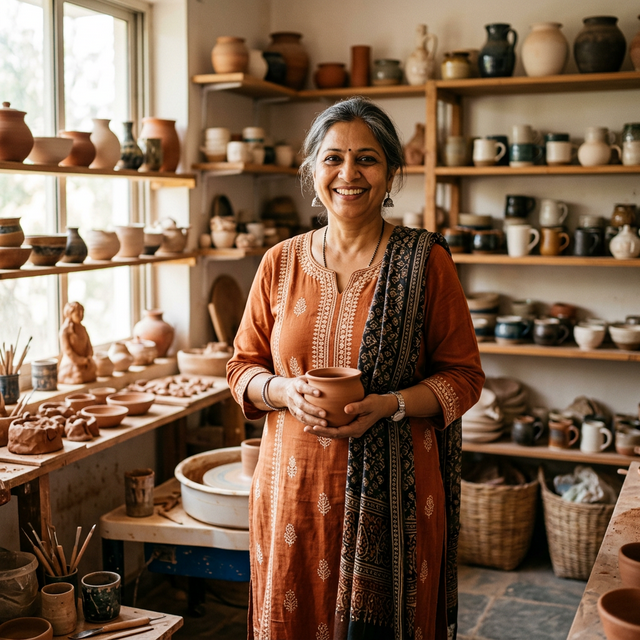 Tanzy - Founder of Tanzy's Blue Pottery